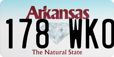 AR license plate 178WKO
