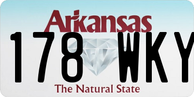 AR license plate 178WKY