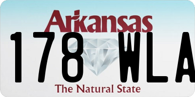 AR license plate 178WLA