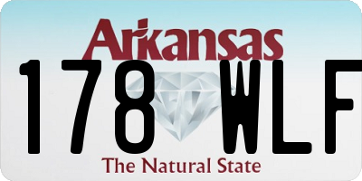 AR license plate 178WLF