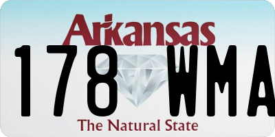 AR license plate 178WMA