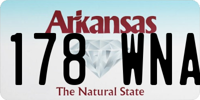 AR license plate 178WNA