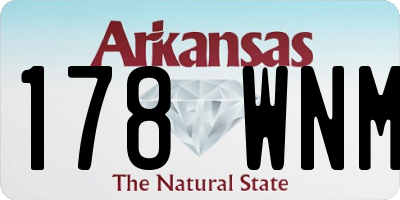 AR license plate 178WNM