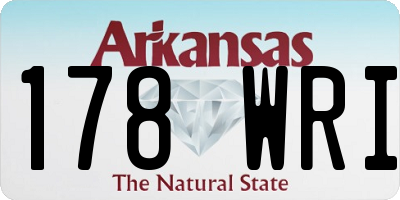 AR license plate 178WRI