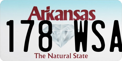 AR license plate 178WSA