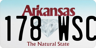 AR license plate 178WSC