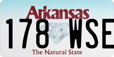 AR license plate 178WSE