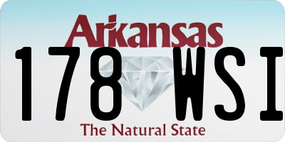 AR license plate 178WSI