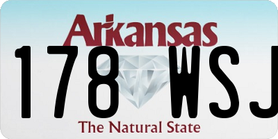 AR license plate 178WSJ