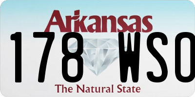 AR license plate 178WSO