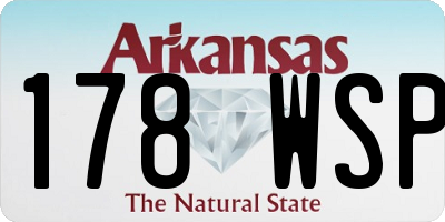 AR license plate 178WSP