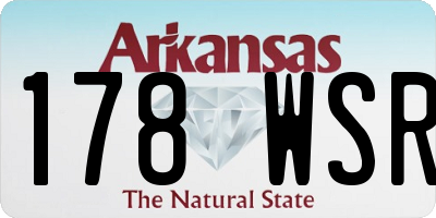 AR license plate 178WSR