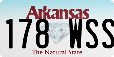 AR license plate 178WSS