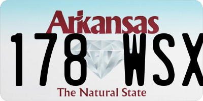 AR license plate 178WSX