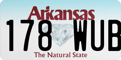 AR license plate 178WUB