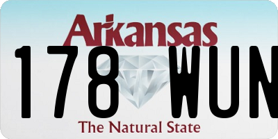AR license plate 178WUN