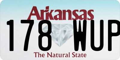 AR license plate 178WUP