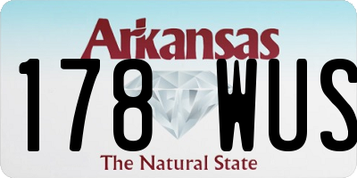 AR license plate 178WUS