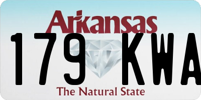 AR license plate 179KWA