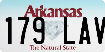 AR license plate 179LAV