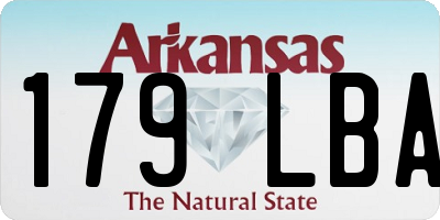 AR license plate 179LBA