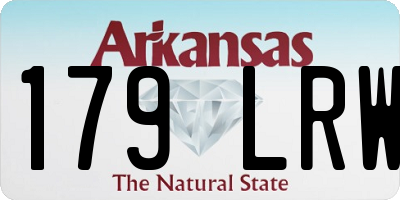 AR license plate 179LRW