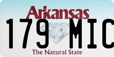 AR license plate 179MIC