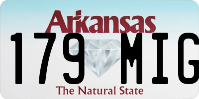 AR license plate 179MIG