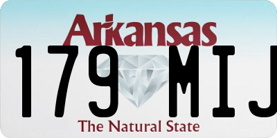 AR license plate 179MIJ