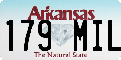 AR license plate 179MIL