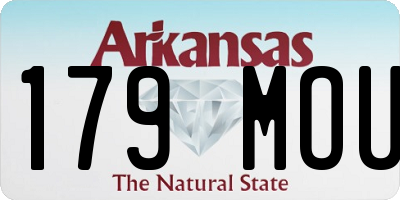 AR license plate 179MOU