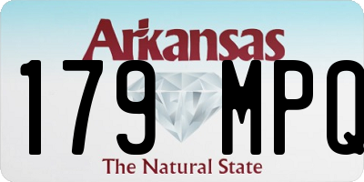 AR license plate 179MPQ
