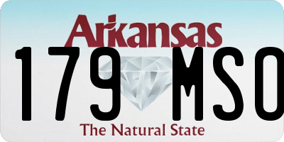 AR license plate 179MSO