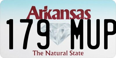 AR license plate 179MUP