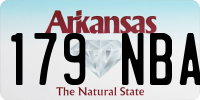 AR license plate 179NBA