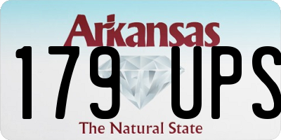 AR license plate 179UPS