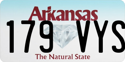 AR license plate 179VYS