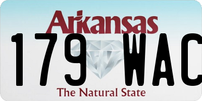 AR license plate 179WAC