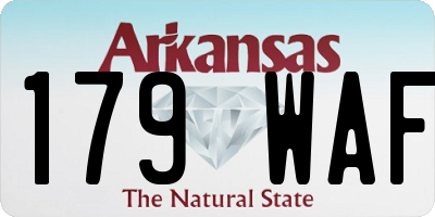 AR license plate 179WAF