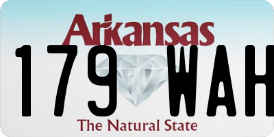 AR license plate 179WAH