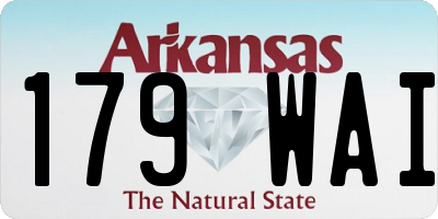 AR license plate 179WAI