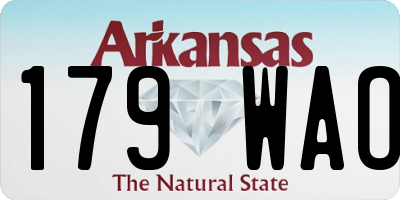 AR license plate 179WAO