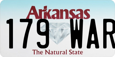 AR license plate 179WAR