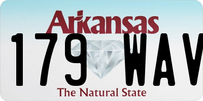 AR license plate 179WAV
