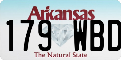 AR license plate 179WBD