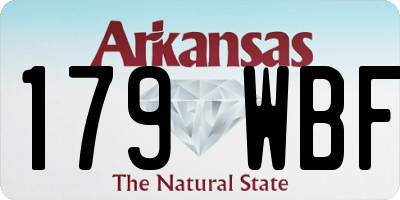 AR license plate 179WBF
