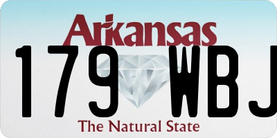 AR license plate 179WBJ