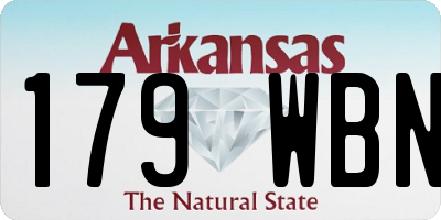 AR license plate 179WBN