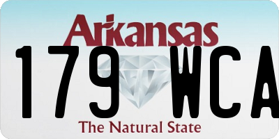 AR license plate 179WCA