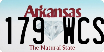 AR license plate 179WCS